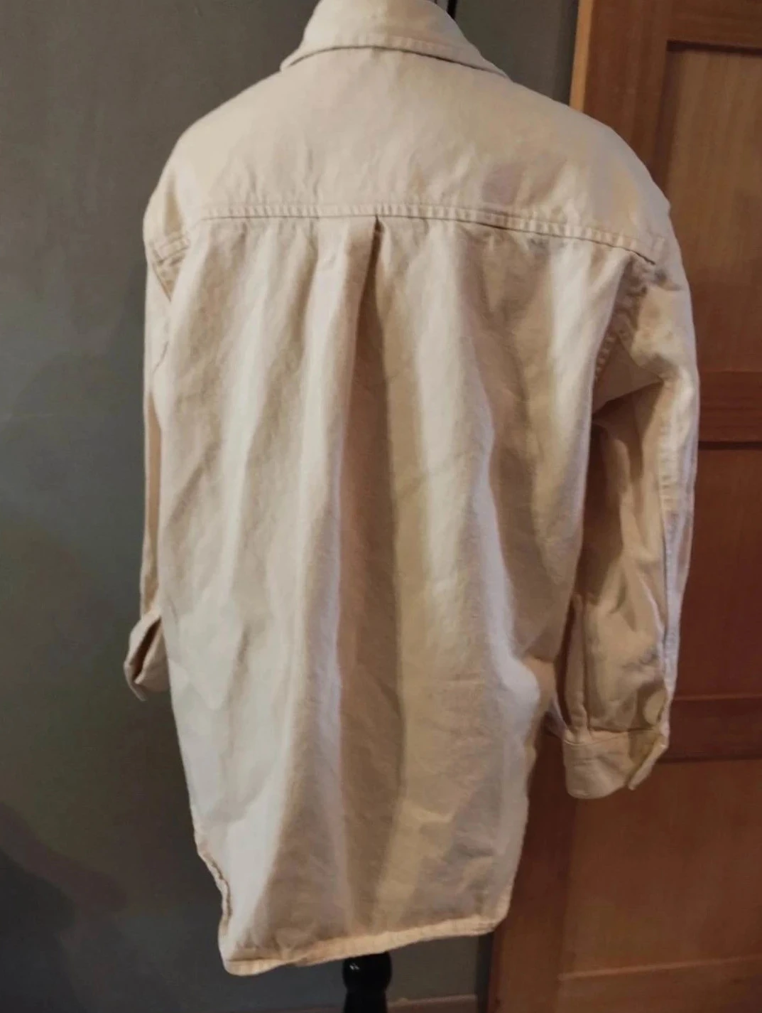 Chaqueta de camisa mujer crema, Selected, T38 – photo 4